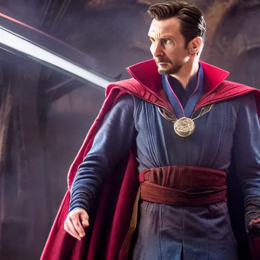 Image similar to Film still of David Tennant as Dr. Strange in avengers endgame, 4k