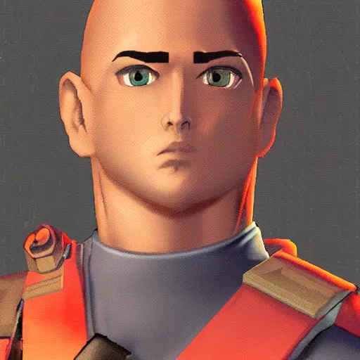 Prompt: PSX JRPG Character Portrait of GI Joe Destro