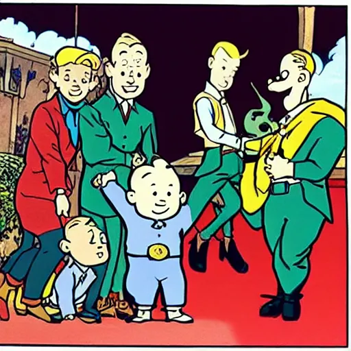 Prompt: tintin as drawn by don bluth