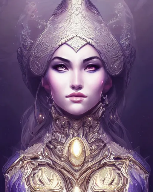 Prompt: portrait of the moon priest, intricate, ornate, elegant and astral dress, digital painting, artstation, concept art by artgerm and wlop