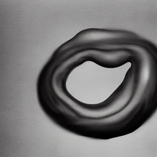 Image similar to a faceless, amorphous blob of pure blackness slithers through the inky void, searching for something to devour. it comes across a hapless victim who is lost and alone, their screams echoing through the emptiness as they are consumed by the ever - hungry shape. high detail, 4 k