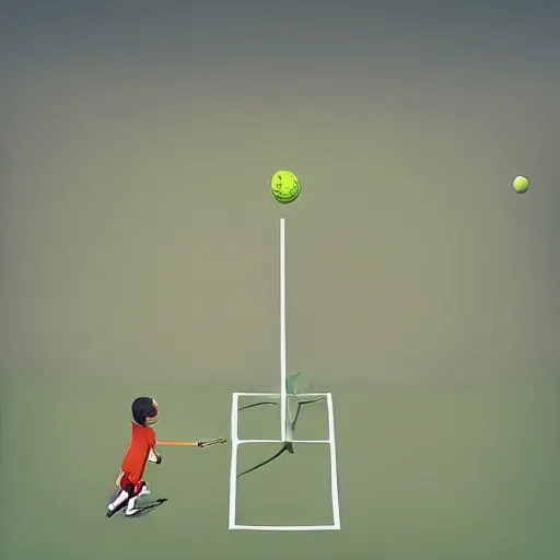 Image similar to tennis, by gediminas pranckevicius