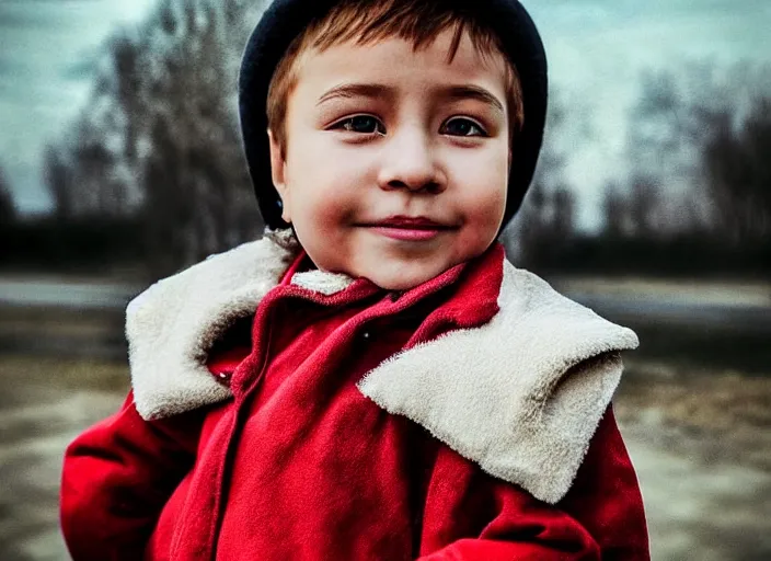 Prompt: professional fine details photo portrait of kid from kazan, tatarstan kid in the postsoviet suburbia, iphone detailed photo, instagram