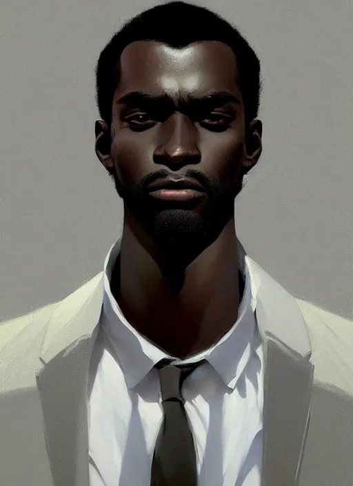 Prompt: a man in his twenties, black skin handsome, long hair, suit ， perfect face, symmetric eyes, sharp focus, specular reflection, occlusion shadow, artstation, by ilya kuvshinov and jeremy lipking, light novel cover art, 3 d epic illustrations, symmetric body