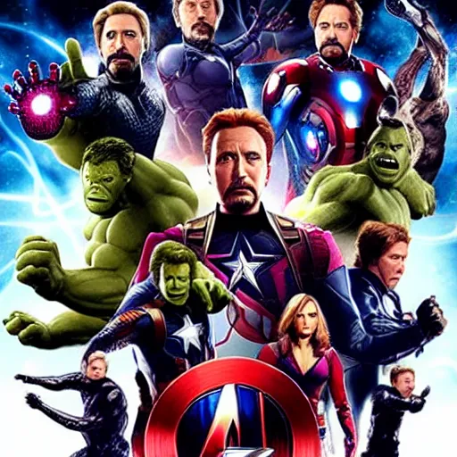 Image similar to Avengers poster but with chimpanzees