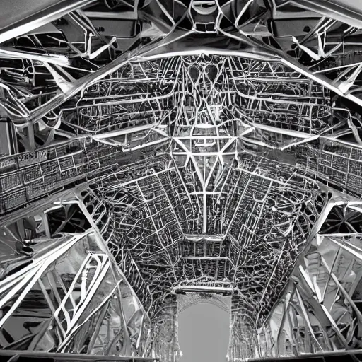 Prompt: complex mechanical megastructure