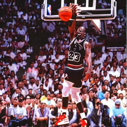 michael jordan dunks from half court