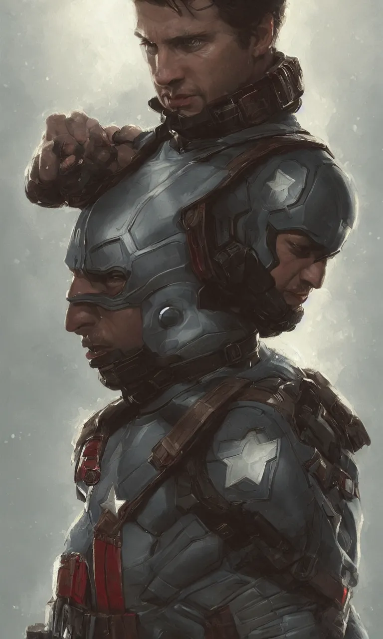 Prompt: portrai of pierre emmanuel saubade as captain america by greg rutkowski, jedi knight, he is 3 5 years old, star wars expanded universe, highly detailed portrait, digital painting, artstation, concept art, smooth, sharp foccus ilustration, artstation hq