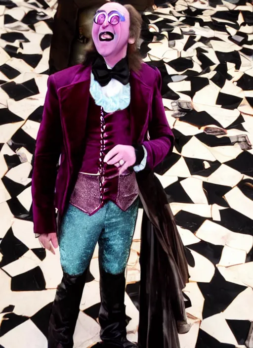Prompt: Nicolas Cage as Willy Wonka