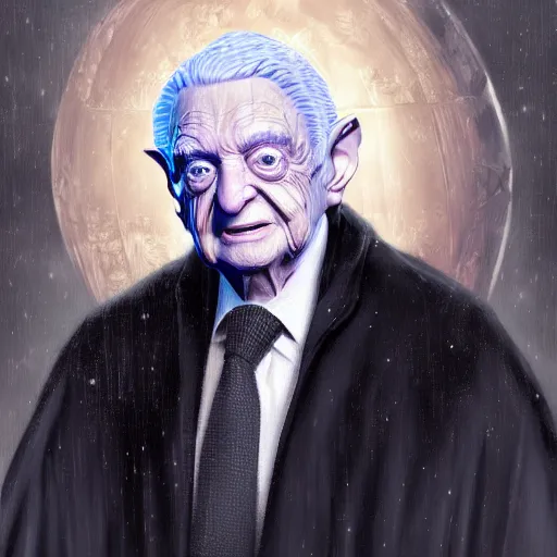 Image similar to Portrait of George Soros as the emperor palpatine from star wars, made by stanly artgerm lau, wlop, rossdraws, james jean, andrei riabovitchev ,marc simonetti