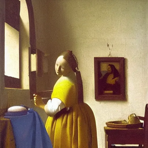 Prompt: cannavacciuolo painted by vermeer