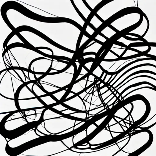 Image similar to scribble art portrait, lines, forms, shapes, abstract minimalism