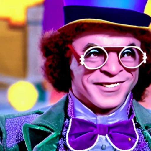 Image similar to Samual Jackson as Willy Wonka, 4k, cinematic