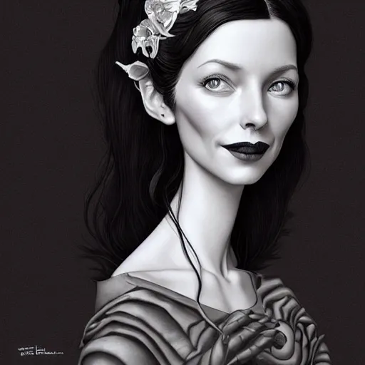 Image similar to Lofi portrait of Caitrona Balfe, Pixar style by Joe Fenton and Stanley Artgerm and Tom Bagshaw and Tim Burton