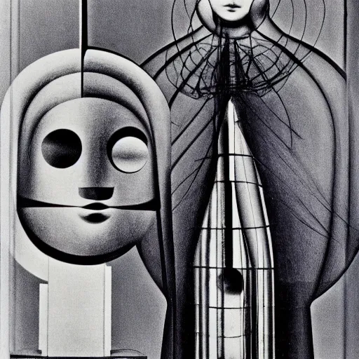 Prompt: the new gods, Oskar Schlemmer