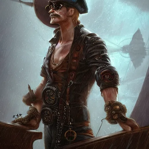 steampunk ship captain