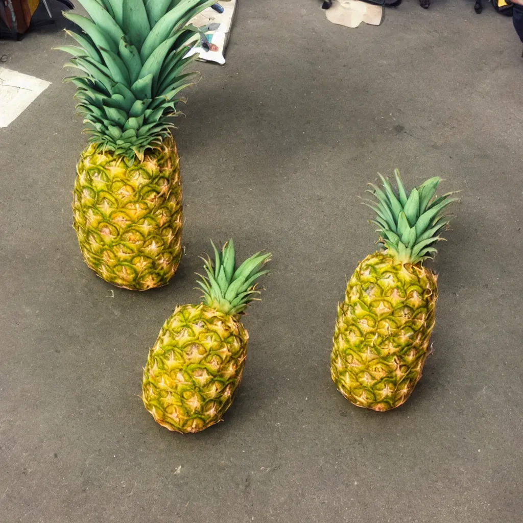 Prompt: pineapple that looks like doge