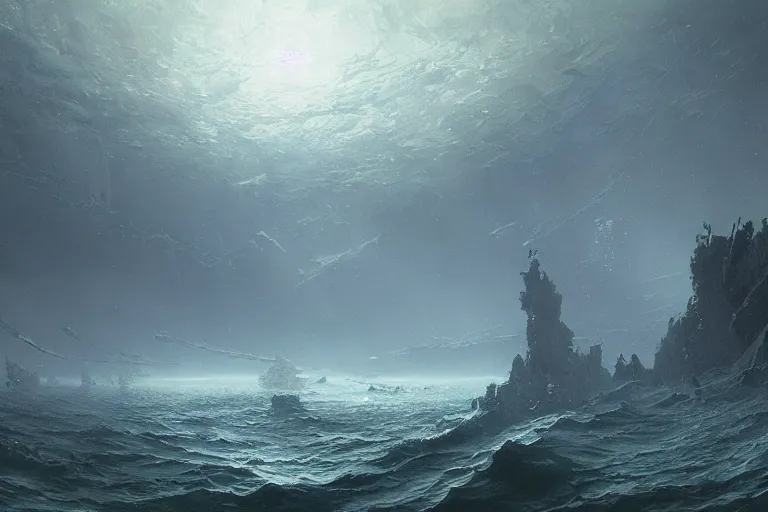 Prompt: Washington under water, hyperdetailed, artstation, cgsociety, by greg rutkowski, by Gustave Dore