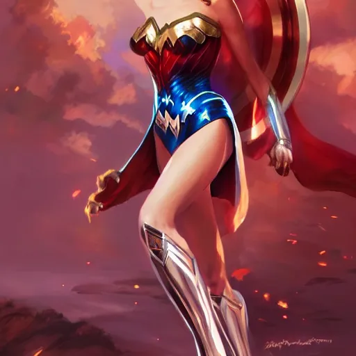 Prompt: Lynda Carter wonder woman , Stanley Artgerm Lau, WLOP, Rossdraws, James Jean, Andrei Riabovitchev, Marc Simonetti, Yoshitaka Amano, digital art, artstation , highly detailed , 4k , cinematic lighting