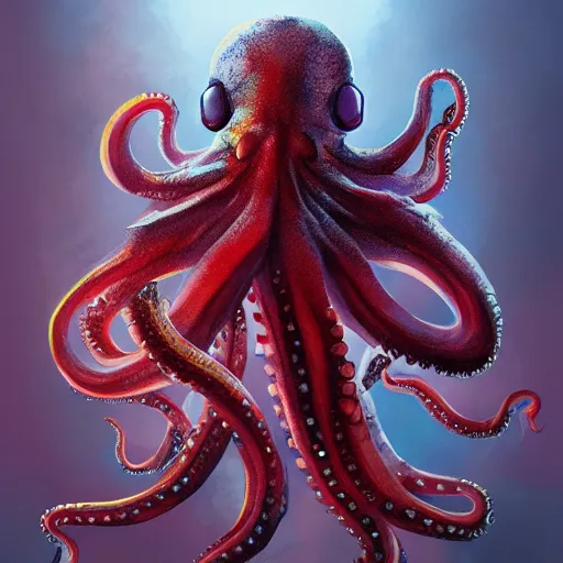 Image similar to octopus barbarian, digital artstation painting 8k intricate dramatic light