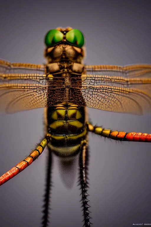 Image similar to a macro photograph of a dragonfly by adam gor, 3 d, trending on artstation, octane render, 8 k