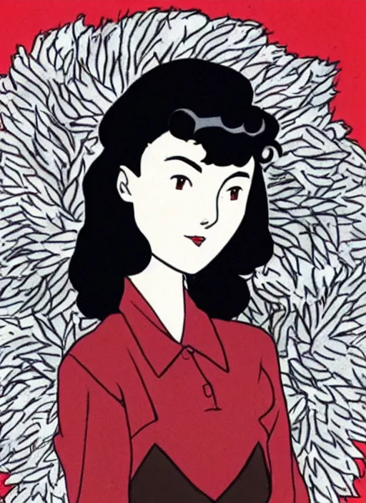 Image similar to Twin Peaks Audrey Horne character designed by Rumiko Takahashi