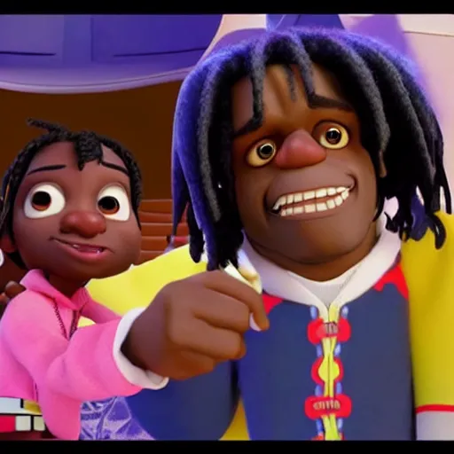 Image similar to Rapper Chief Keef Seen I’m Pixar animated movie up 4k quality super realistic