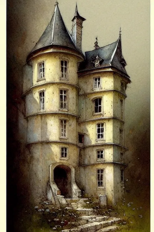 Image similar to (((((1950s castle. muted colors.))))) by Jean-Baptiste Monge !!!!!!!!!!!!!!!!!!!!!!!!!!!