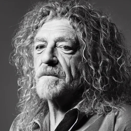 Image similar to robert plant with marijuana buds and leafs for a head and face 4 k