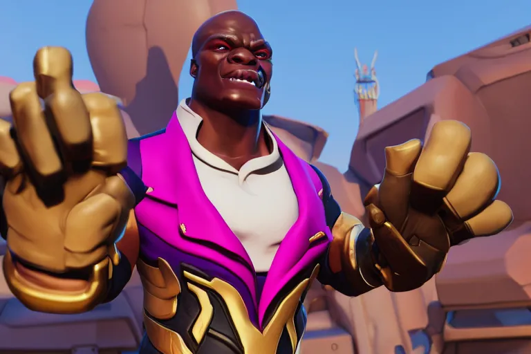 Prompt: doomfist, pink blazer, overwatch game, digital art, high detailed, unreal engine, artstation, 3 d render