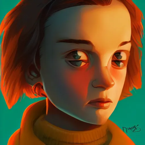 Image similar to face icon stylized minimalist stranger things, loftis, cory behance hd by jesper ejsing, by rhads, makoto shinkai and lois van baarle, ilya kuvshinov, rossdraws global illumination