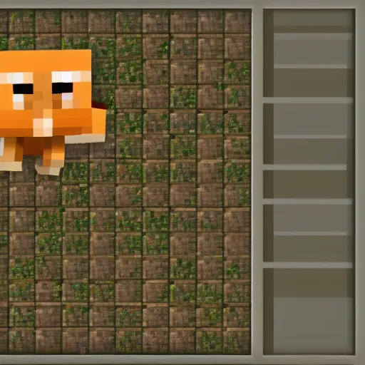 Prompt: hamster in minecraft