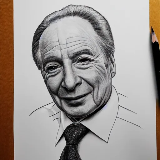 Image similar to piero angela pencil drawing