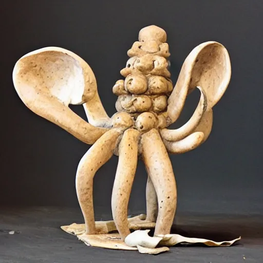 Prompt: sculpture of a pig - octopus, work in progress, neo - expressionism