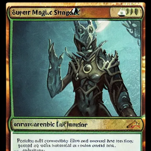 Image similar to super powerful rare magic card
