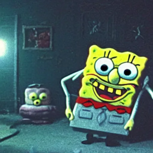 Image similar to scart sponge bob, horror, dark, scary