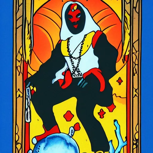Prompt: ghost face the fool tarot card