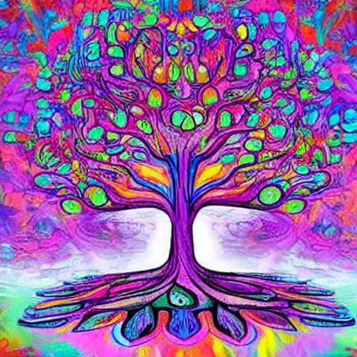 Prompt: a psychedalic tree