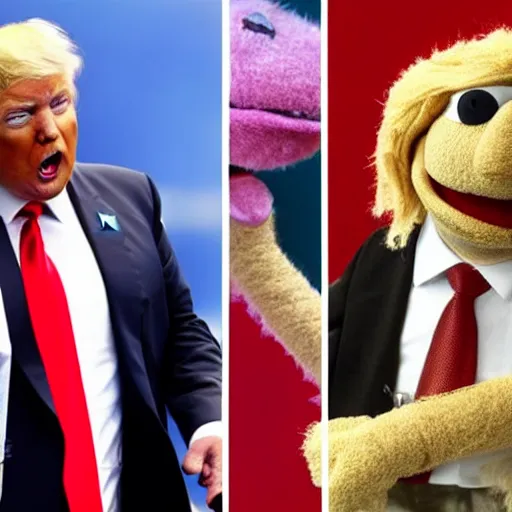 Image similar to Donald Trump as a muppet