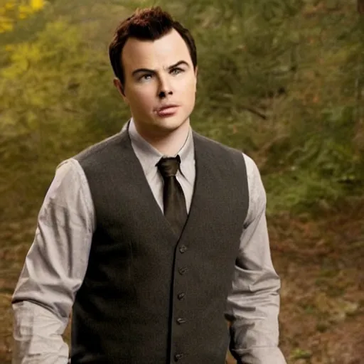 Image similar to A still of Seth MacFarlane as Carlisle Cullen in Twilight (2008), golden eyes