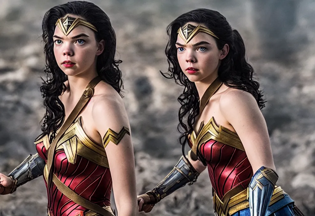 Prompt: anya taylor joy as wonder woman