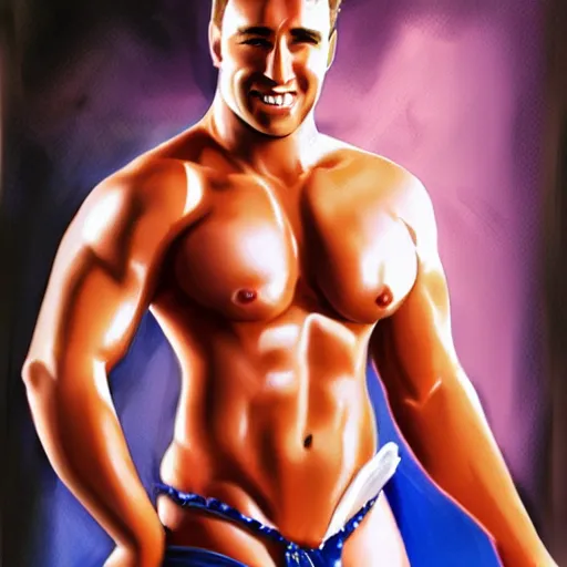 Image similar to concept art of billy herrington from Gachimuchi