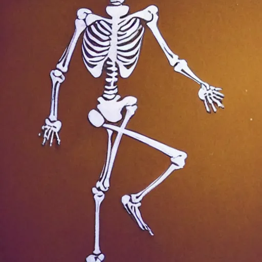 Image similar to a !beautiful skeleton dancing