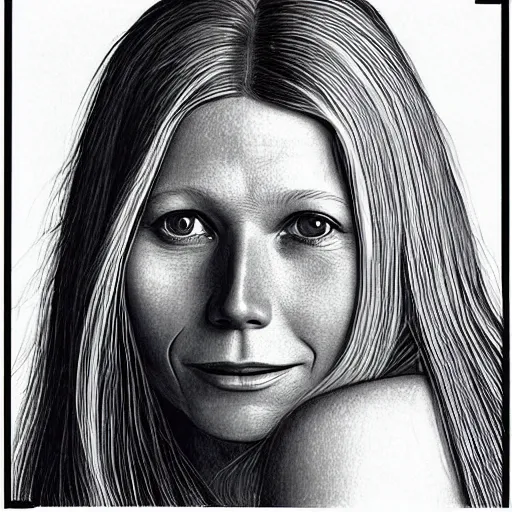 Image similar to “ gwyneth paltrow retro minimalist portrait by jean giraud, moebius, sharp, smooth face, comic, retro, 8 k ”