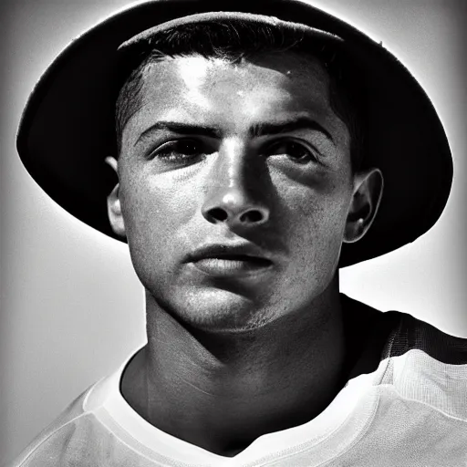 Image similar to head and shoulders of ronaldo luis nazario de lima by yousuf karsh, halo, high detail