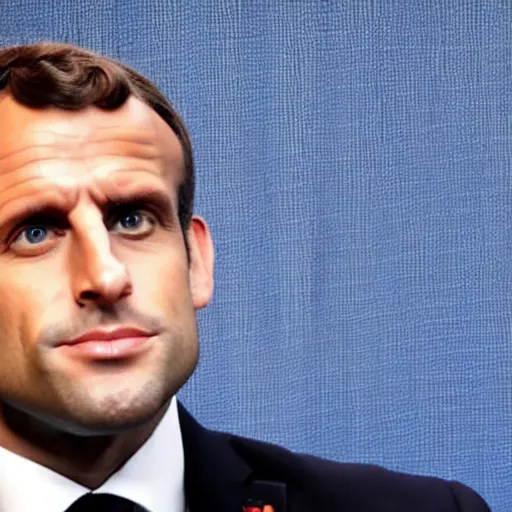 Image similar to a photo of an obese emmanuel macron