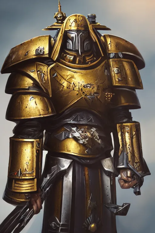 Image similar to armor portrait heros warhammer 4 0 k horus heresy fanart - the primarchs emperor by johannes helgeson animated with vfx concept artist & illustrator global illumination ray tracing hdr fanart arstation zbrush central hardmesh 8 k octane renderer comics stylized