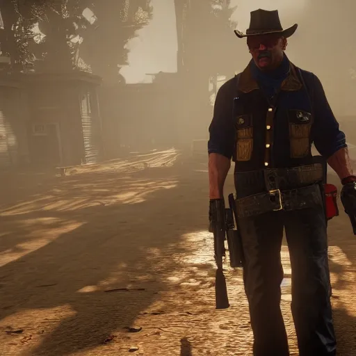 Prompt: Duke Nukem in Red Dead Redemption 2