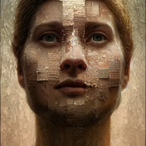Image similar to cinematic portrait of minecraft, intricate, elegant, by alyssa monks, highly detailed, symmetrical face, fine details, masterpiece, trending on artstation