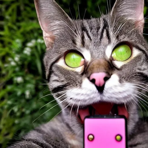 Image similar to selfie of a funny cat